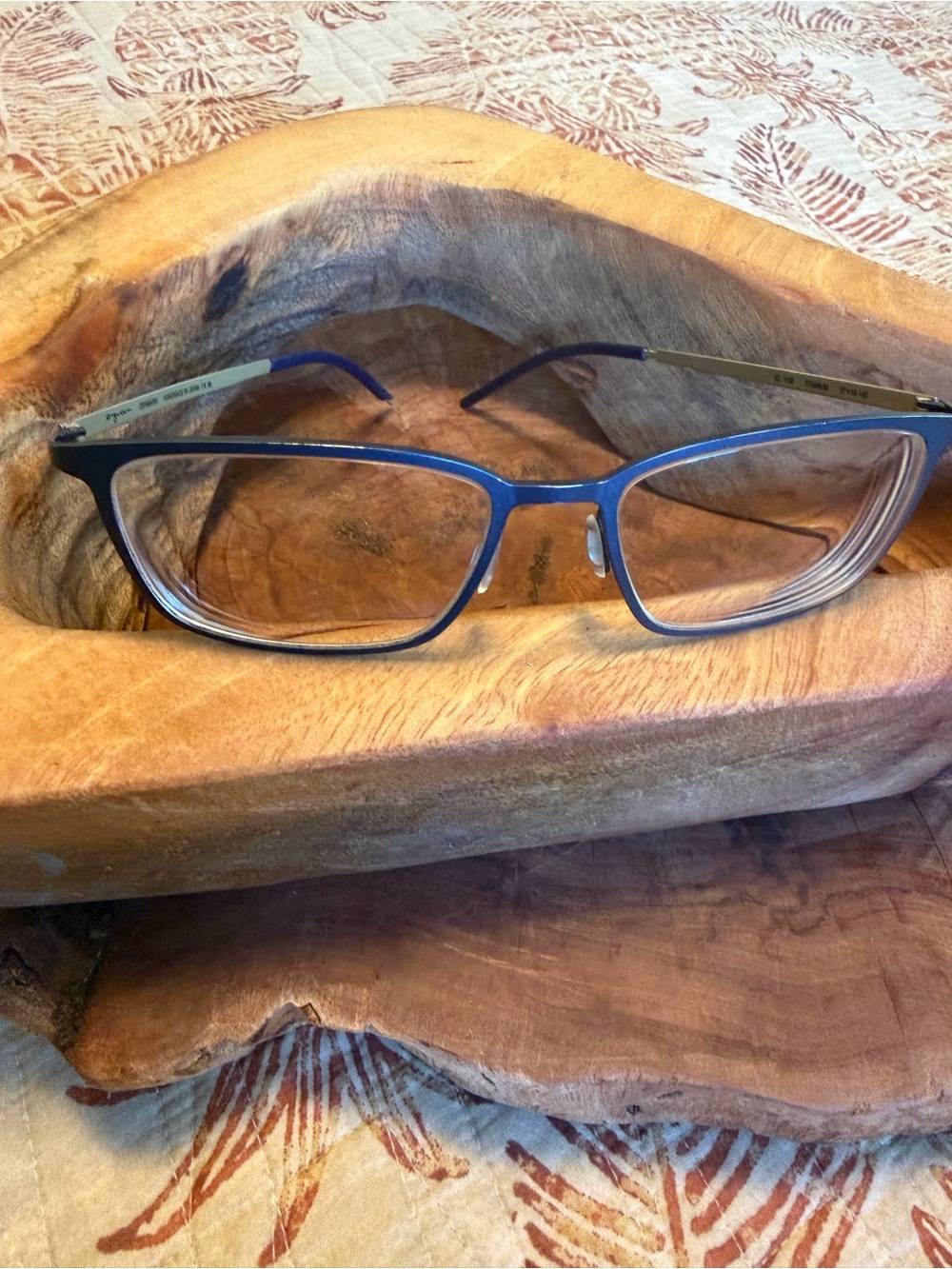 Orgeen Blue metal framed Denmark Women's Eyeglasses Handmade in Japan